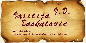 Vasilija Daskalović vizit kartica